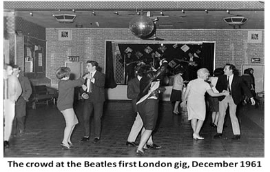 Crowd for 1st Beatles London gig