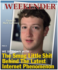Mark Zuckerberg in the Weekender